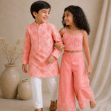 3D flower Spaghetti Top & Palazzo set