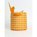 Rabbit Round basket-yellow