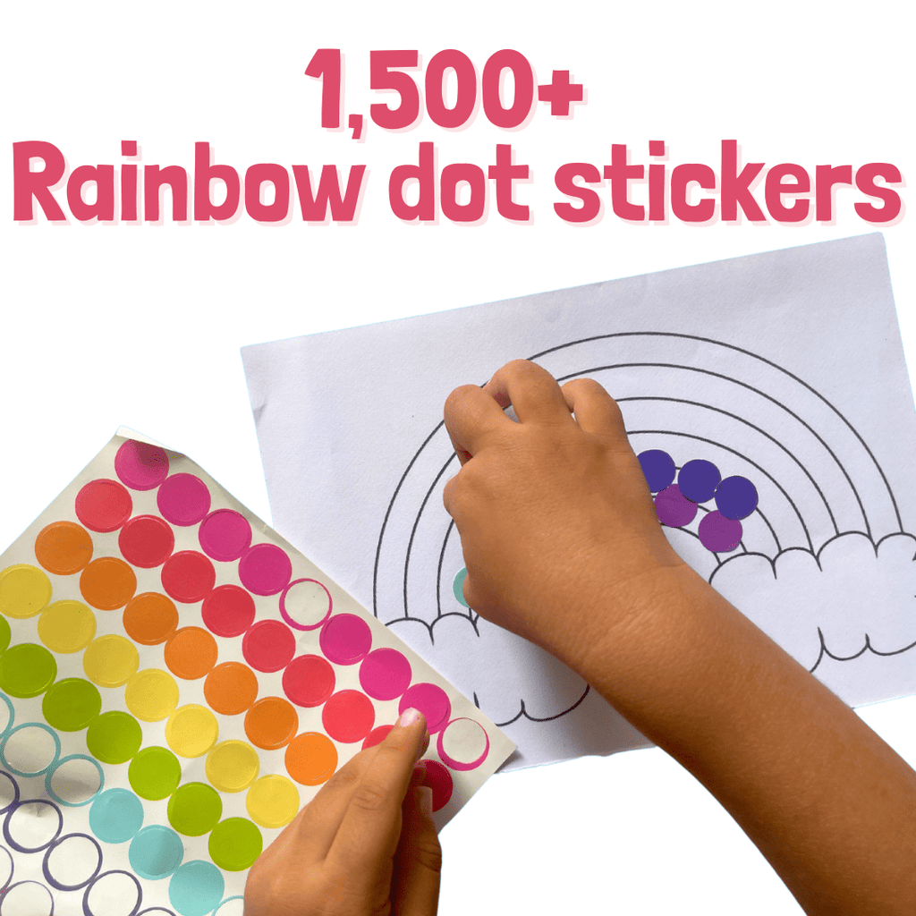 Sticker Dot Pattern Shop Rainbow Dot Stickers for Kids: Fun Learning & Creative Play ...