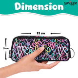 Smiggle I Heart Smiggle Oblong Pencil Case Black