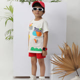 White Abstract design T-SHIRT