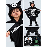 Luminous Ghost Bat cape style Cloak, Kids Halloween Costume Fancy Dress Up