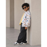 Grey Dumper Quilted Bomber Winter Jacket for Kids
