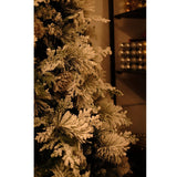 Swen 8 feet True Star Christmas Tree with Broad Pine Leaves, Frosting and Pine Cones