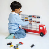 Monster Truck Garage - 30 slots - Toy Cars Organizer, Storage for Cars, Hot Wheels Organizer, Kids Room Decor