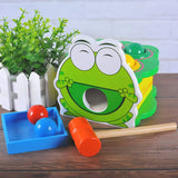 Wooden Frog Ball Hammering Table