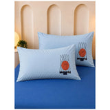 4 pcs Basket Ball Theme Luxe Embroidered collection of Double bed comforter, 1 flat bedsheet, 2 pillow covers entire Kids Bedding Set for King Size Bed.