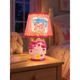 Pink Princess ceramic Castle side Bed Table Lamp, Kids Room Decor