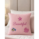 4 pcs Beautiful Mermaid Princess Theme Luxe Embroidered & 3D hanging collection of Single bed comforter, 1 flat bedsheet, 2 pillow covers entire Bedding Set for Single Size Bed.