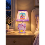 Purple Princess ceramic Castle side Bed Table Lamp, Kids Room Decor
