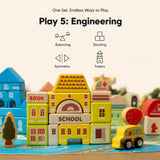Wooden City Building Blocks Set (115 Pieces)