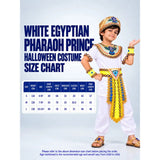 White Egyptian Pharaoh Prince, Kids Halloween Costume Fancy Dress Up