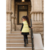 Yellow Teddy Puffer Sleeveless Winter Jacket for Kids
