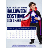 Black & Blue Coat Vampire, Kids Halloween Costume Fancy Dress Up
