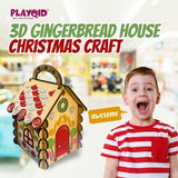 3D Gingerbread House Christmas Art & Craft Activity for Kids