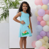 Aqua Abstract design dress