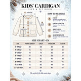 Red White Bow Dotted Knitted Winter Cardigan, Christmas Sweater for Kids
