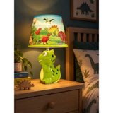 Green ceramic Dino Table side Bed Table Lamp, Kids Room Decor