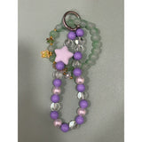 Pastel Bead Bag Charm with Bracelet