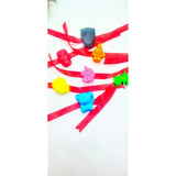 Mixed and Match Handmade Crayon Rakhi Set of 5 - Reusable Raksha Bandhan Rakhi for Kids - Design 2