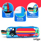 Smiggle Round About Teeny Tiny Pencil Case Medium Blue