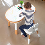 OPlus Blocks cum Sensory Table with chair - Brown color
