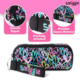 Smiggle I Heart Smiggle Oblong Pencil Case Black
