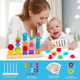 5 Pillar Sorter with Lacing Beads Toy Set