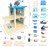 Wooden Police Station Playset Toy