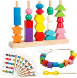 5 Pillar Sorter with Lacing Beads Toy Set