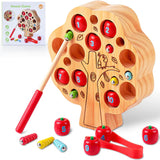 Montessori Wooden Tree Insects Game