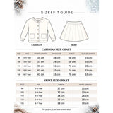 Peach Bunny Sweater & Pleated Skirt, Winterwear 2 Pcs Set for Girls