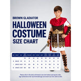Brown Gladiator, Kids Halloween Costume Fancy Dress Up