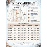 Brown Multi Color Pompom Winter Cardigan Sweater for Kids