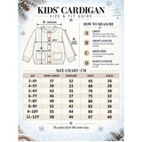 Dusty Beige Cable-Knit Sailor Collar Winter Cardigan Sweater with Detachable Doll Clip for Girls