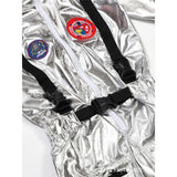 Shiny Silver Astronaut, Unisex Halloween Costume Fancy Dress Up for Kids