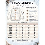 Beige V-Neck Puppy Pocket V Neck Winter Cardigan Sweater for Kids