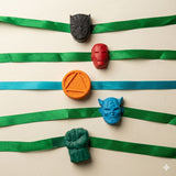 Superhero Handmade Crayon Rakhi Set of 5 - Reusable Raksha Bandhan Rakhi for Kids - Design 2