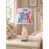 Pink ceramic Rocking Unicorn side Bed Table Lamp, Kids Room Decor