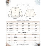 Ivory Horse Sweater & Purple Ruffle Skirt with Detachable Bow Clip, Winterwear 2 Pcs Set for Girls