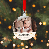 Personalised Ornament - First Christmas Peach