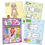Colour Cut Play : Dress Me Fashion Girls- A Creative Sticker Activity Book for Kids Ages 4–8