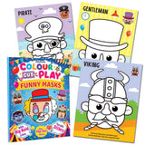 Colour Cut Play :  Funny Masks- A Creative Sticker Activity Book for Kids Ages 4–8