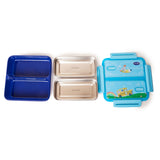 Youp Stainless Steel Blue Color Kids Bento Lunch Box With 2 Compartments Tycoon - 1100 ml