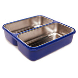 Youp Stainless Steel Blue Color Kids Bento Lunch Box With 2 Compartments Tycoon - 1100 ml
