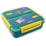 Youp Stainless Steel Green Color Kids Bento Lunch Box With 2 Compartments Tycoon - 1100 ml