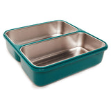 Youp Stainless Steel Green Color Kids Bento Lunch Box With 2 Compartments Tycoon - 1100 ml