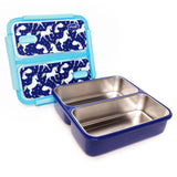 Youp Stainless Steel Blue Color Unicorn Theme Kids  Bento Lunch Box With 2 Compartments Pluto - 1100 ml