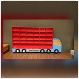 Monster Truck Garage (With Personalized Name) - Toy Cars Organizer, Storage for Cars, Wall hanging, Kids room Decor