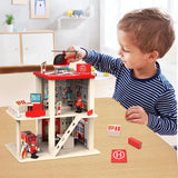 Wooden Fire Station Playset